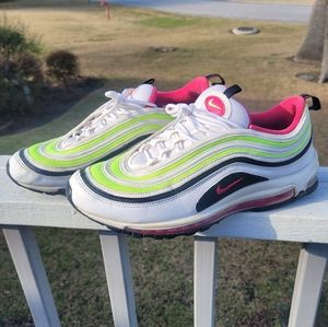 Nike Air Max 97 Shoes in Black/Gunsmoke/Volt sz 11.5 men's